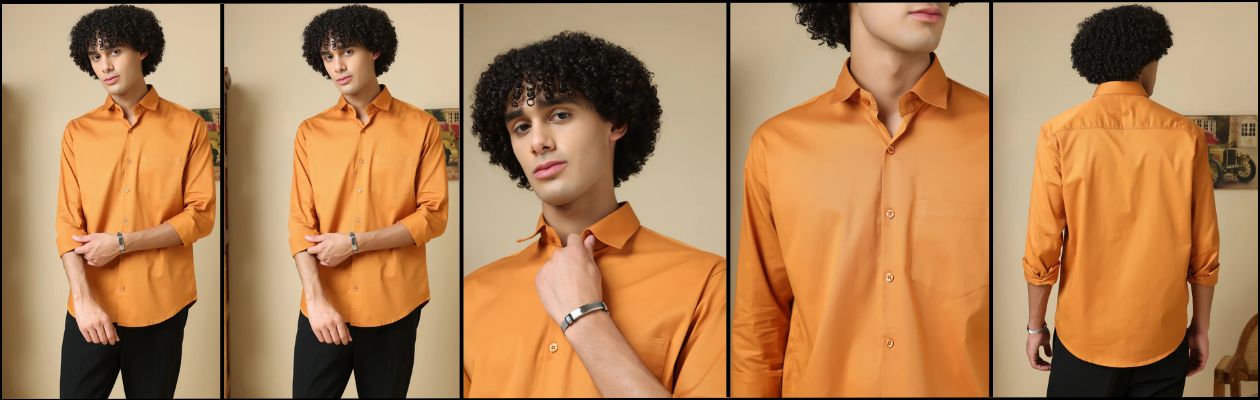7 Reasons to Buy Diogo Louis Formal Mustard Shirts for Men Online