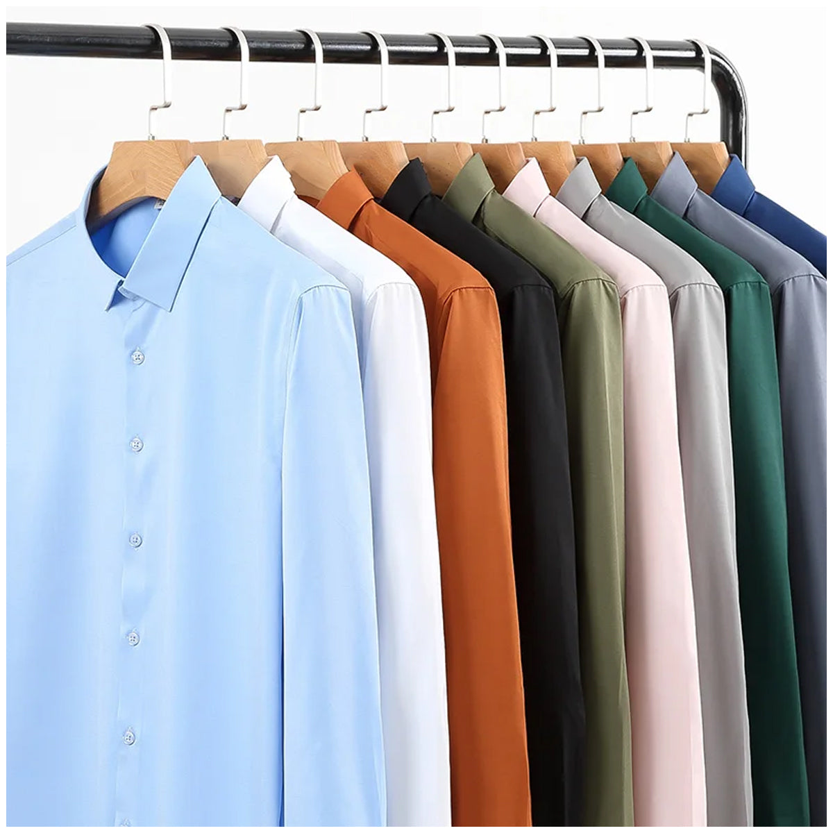 Formal black solid shirt for men