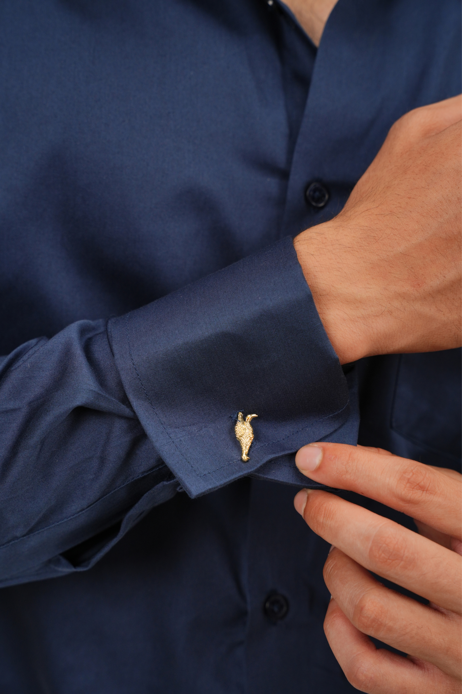 Premium Blue Plain Regular Fit Shirt - 100% Cotton
