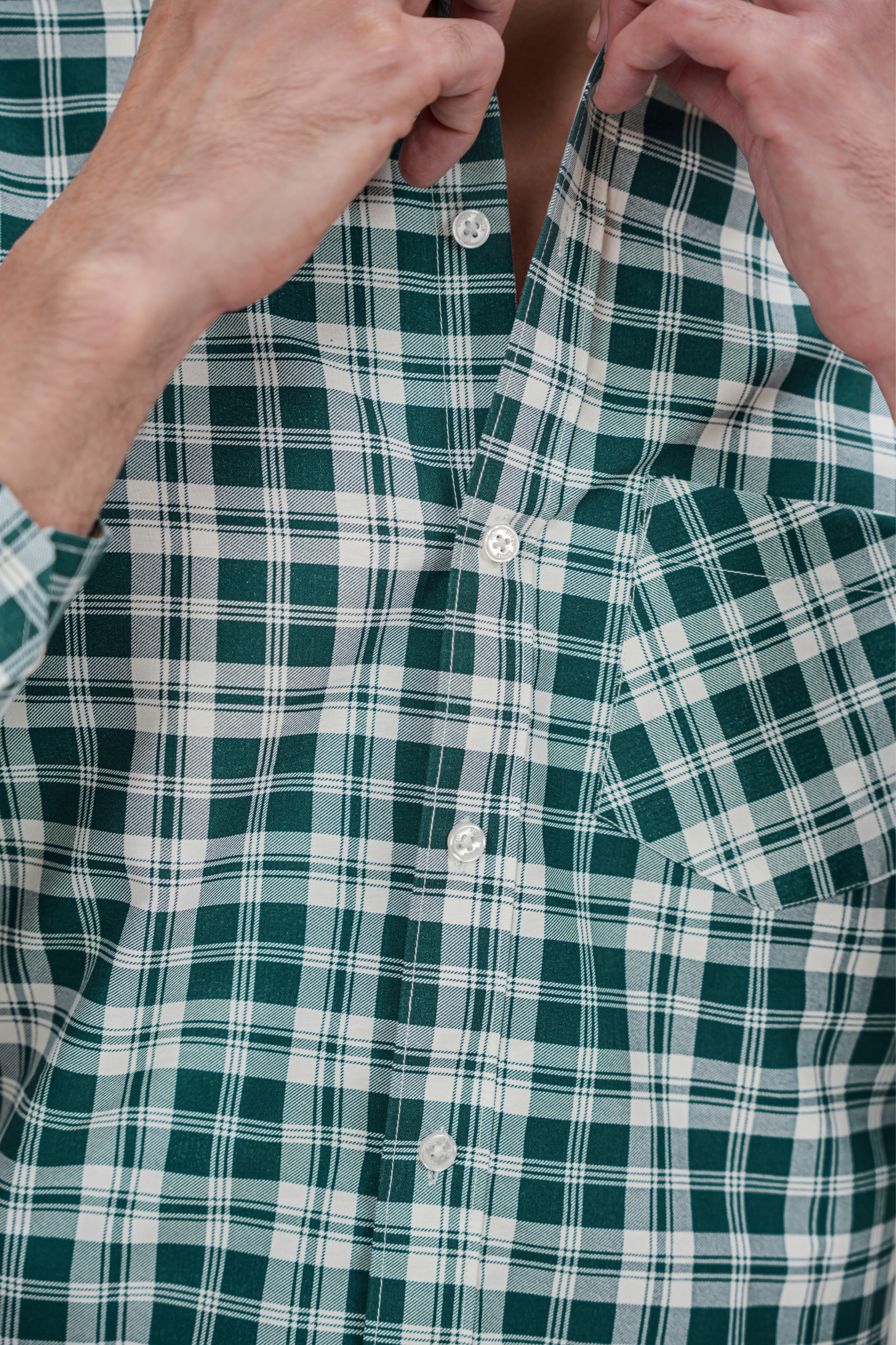 Checked Cotton Blend Blue Formal Shirt for Men