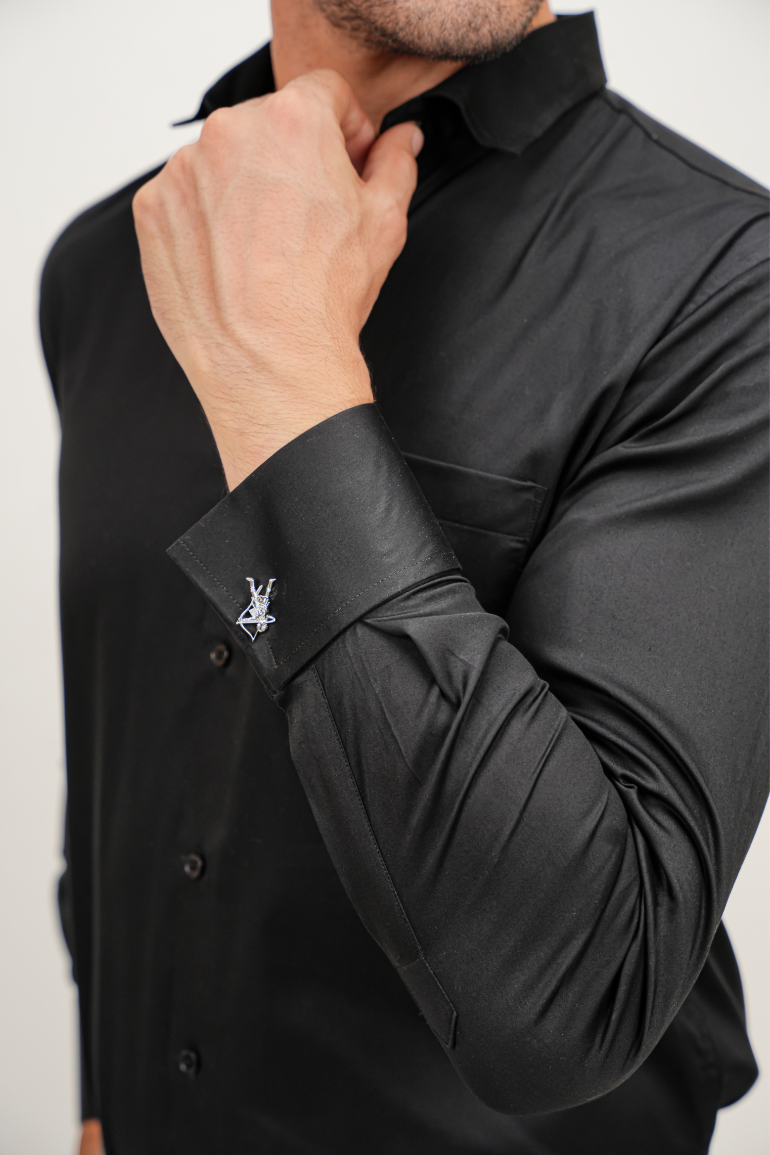 Premium Black Plain Regular Fit Shirt - 100% Cotton