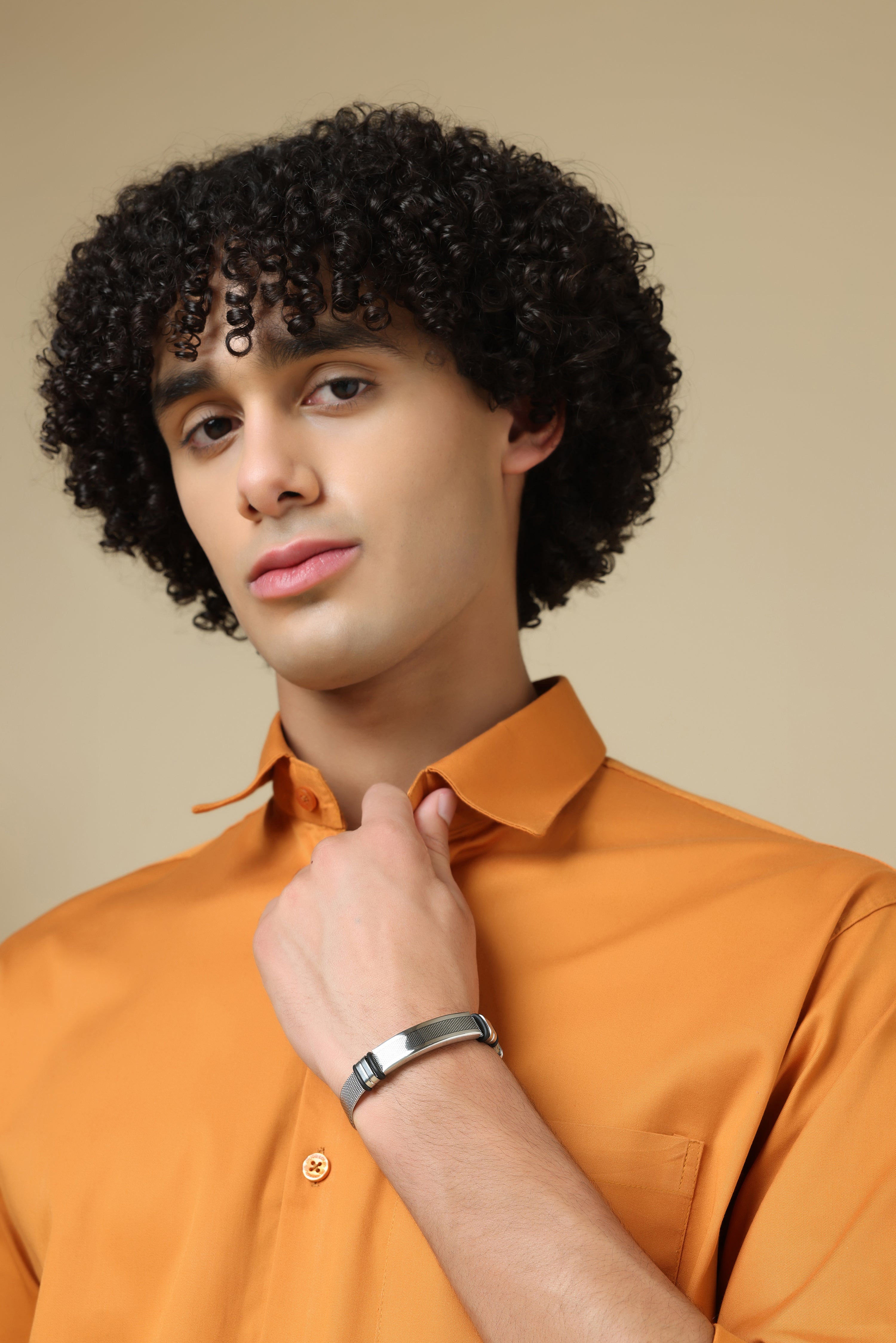 FORMAL Mustard solid shirt for men