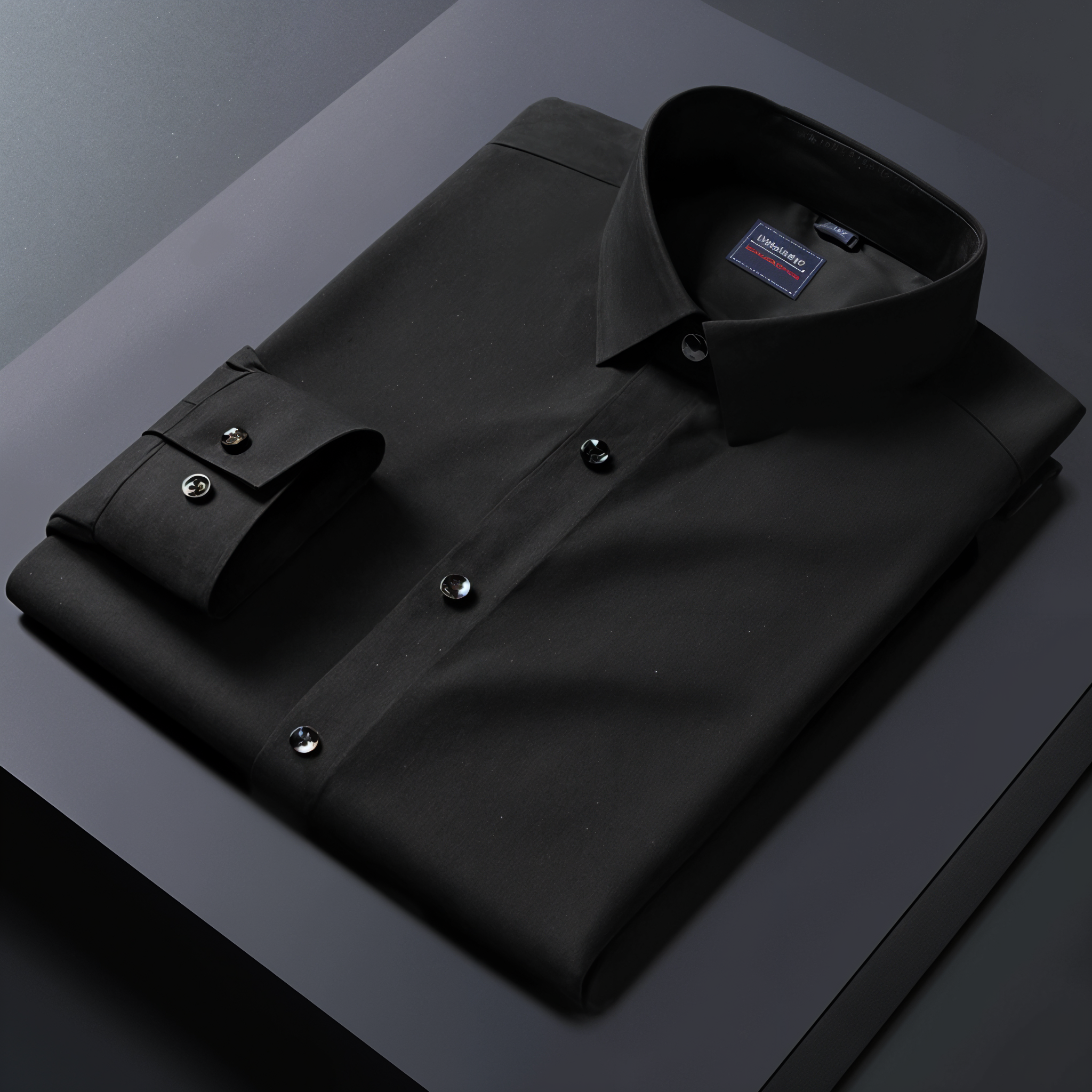 Formal black solid shirt for men