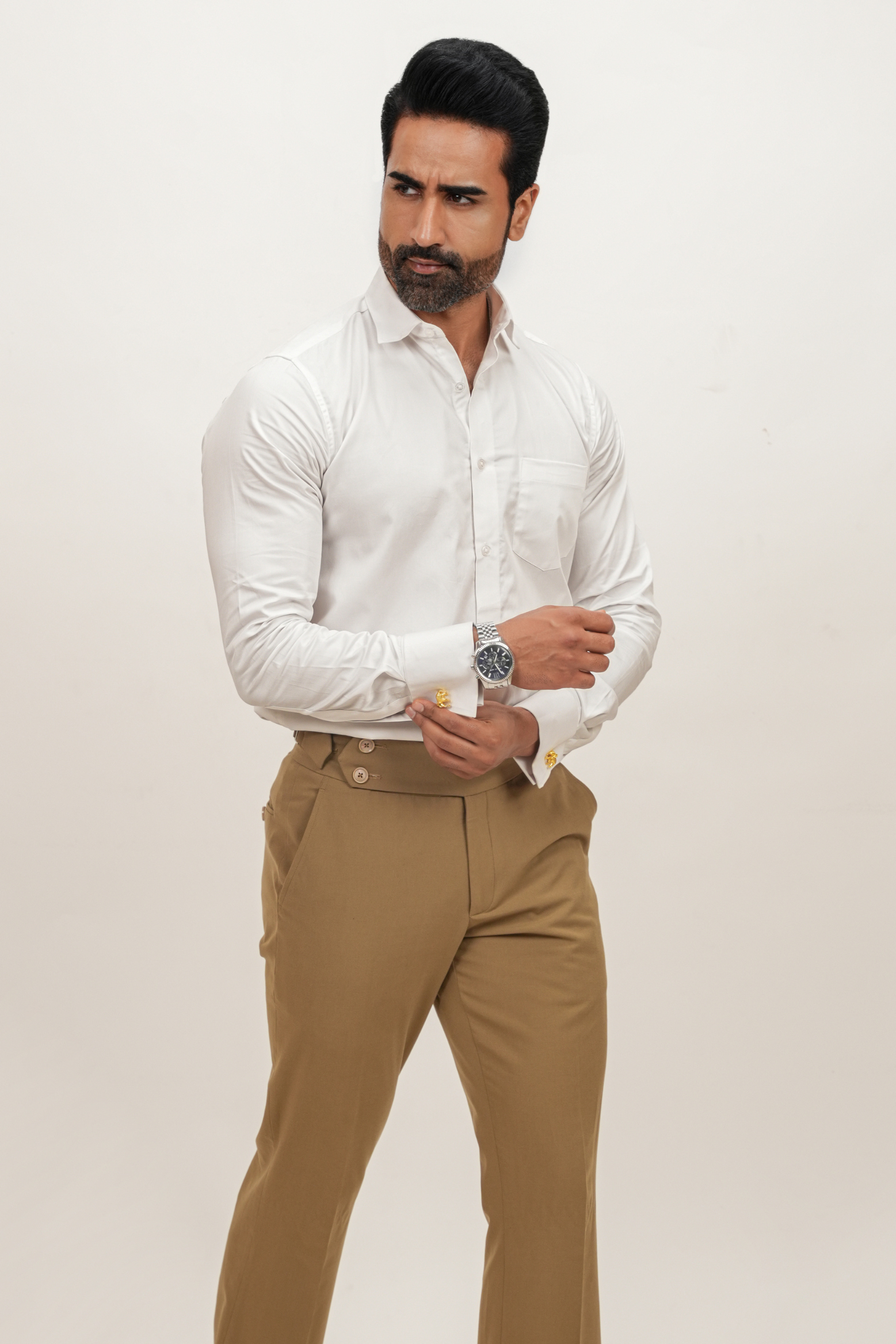 Premium White Plain Regular Fit Shirt - 100% Cotton