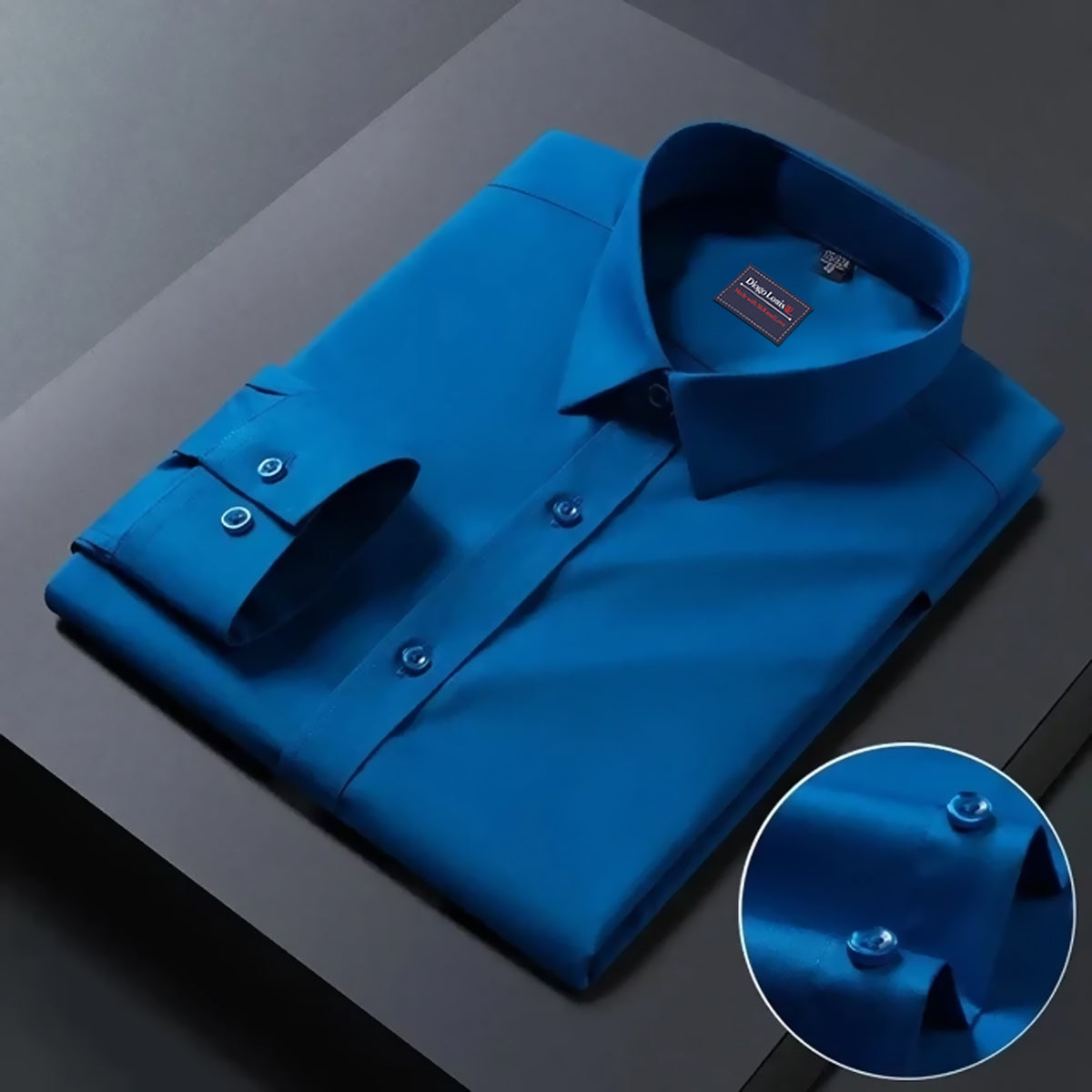 Blue solid casual shirt