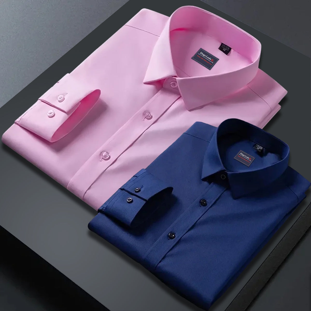 Combo of 2 plain shirts Pink & Navy Blue Colour