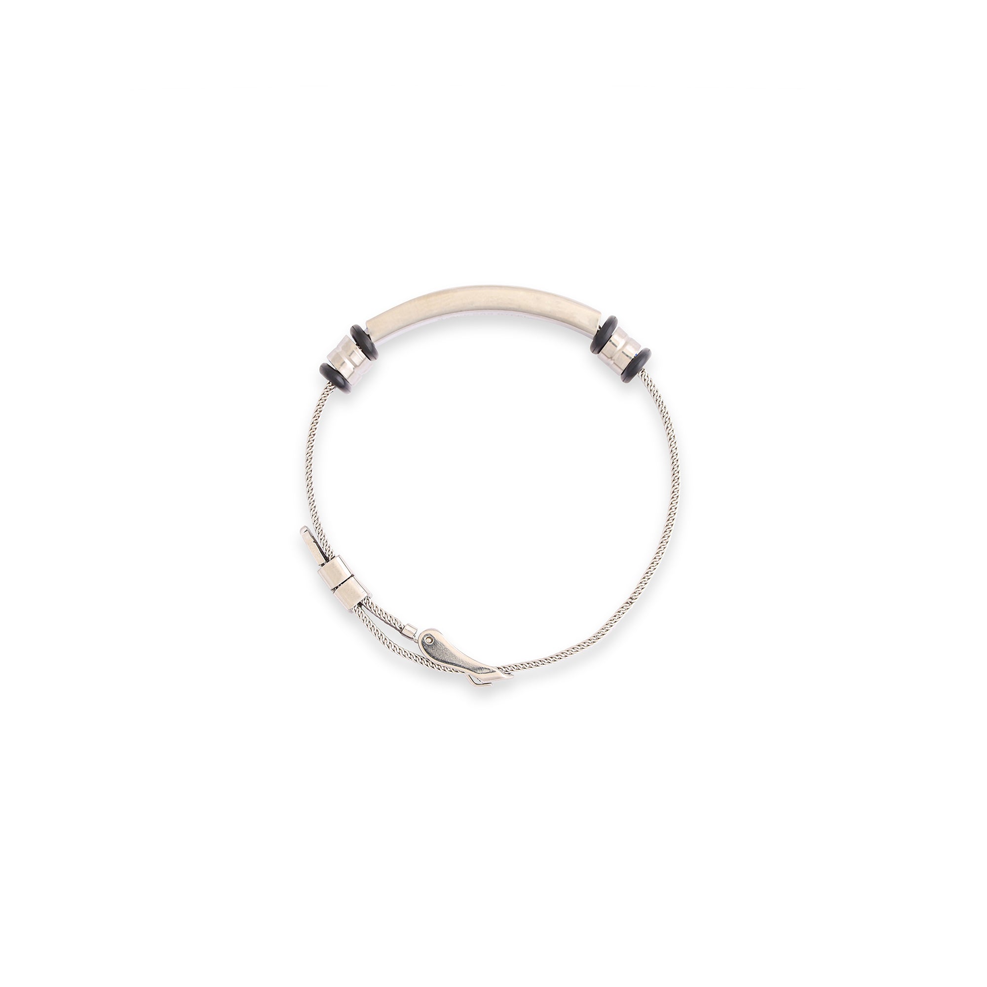 Silver Band Bracelet with cross