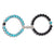 Diogo Louis Black & Blue With Magnet Couple Bracelet
