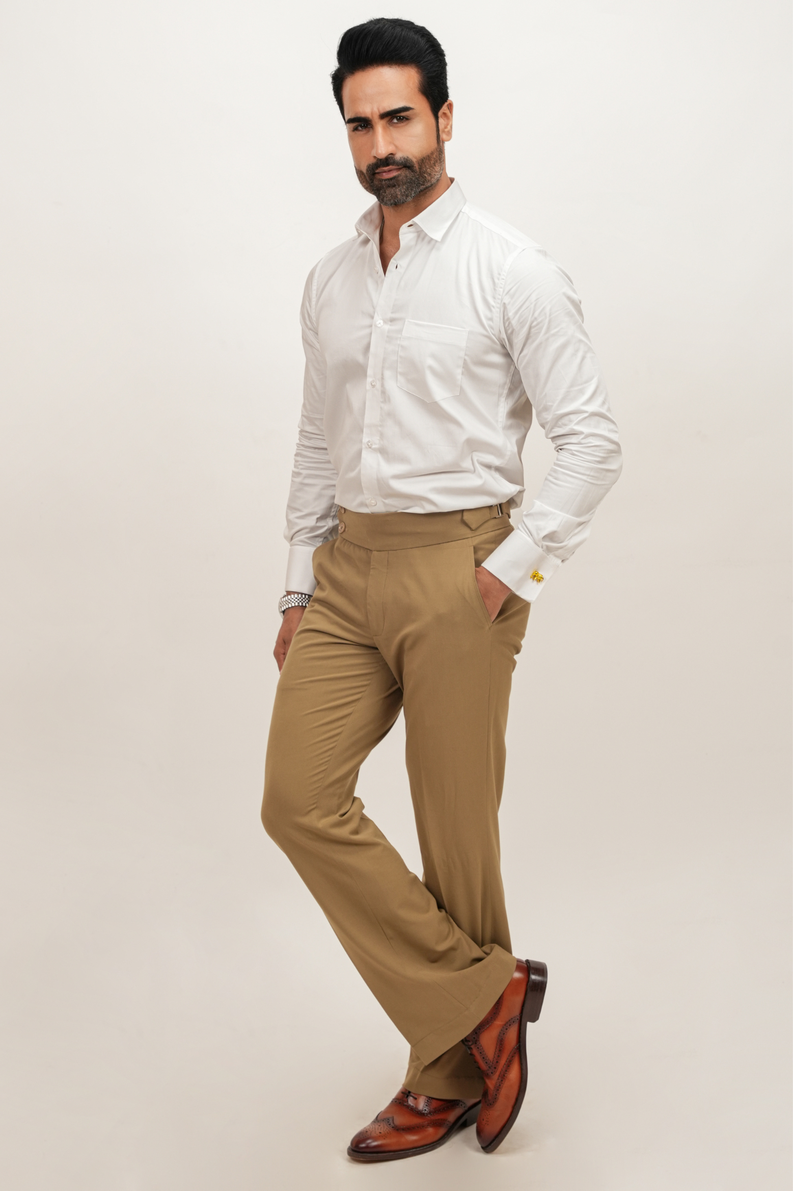 Premium White Plain Regular Fit Shirt - 100% Cotton