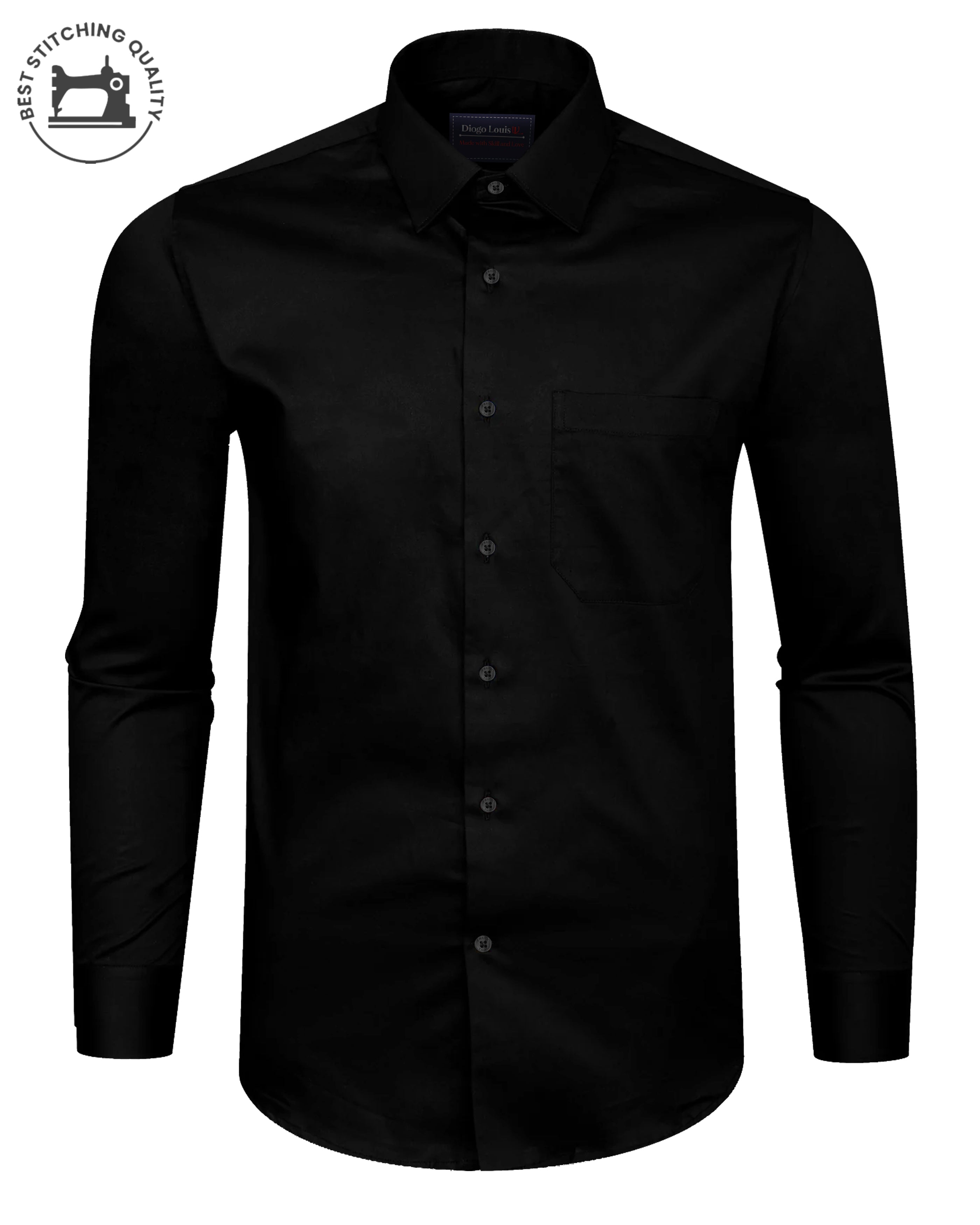 black solid casual shirt