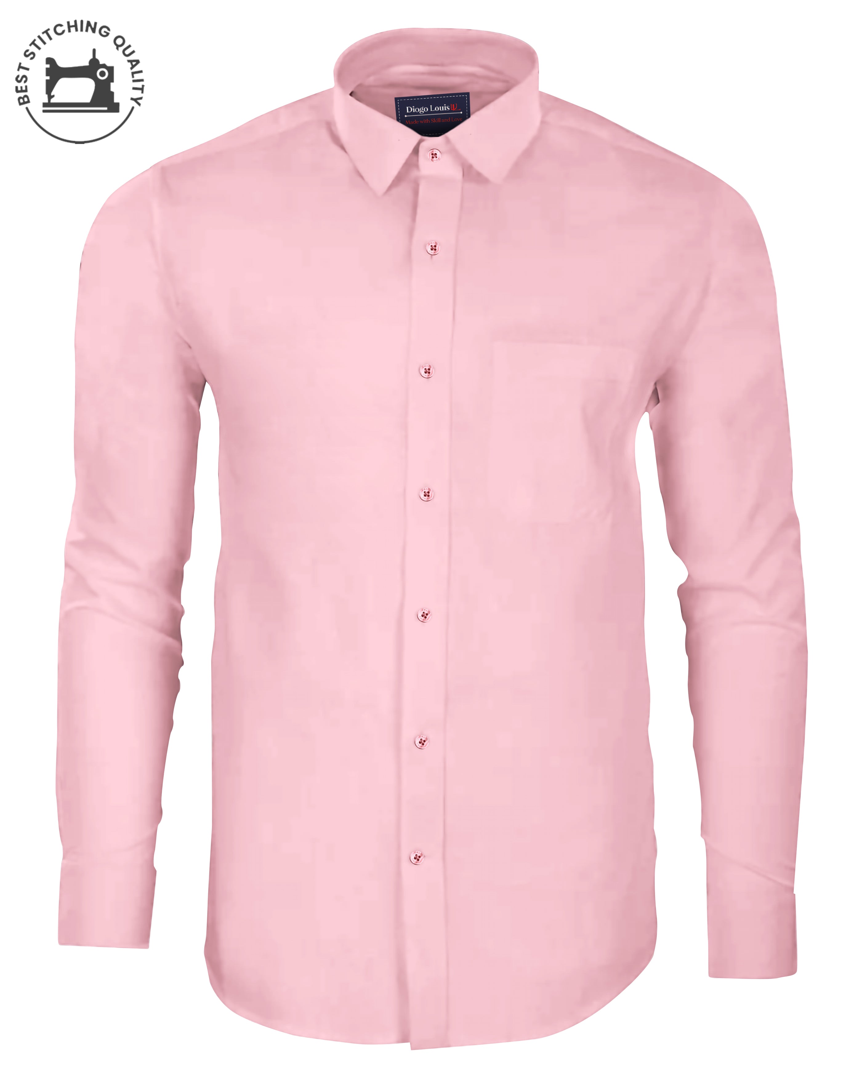 light pink solid casual shirt