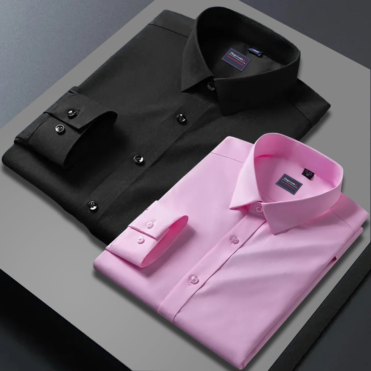 Combo of 2 plain shirts Black & Pink Colour