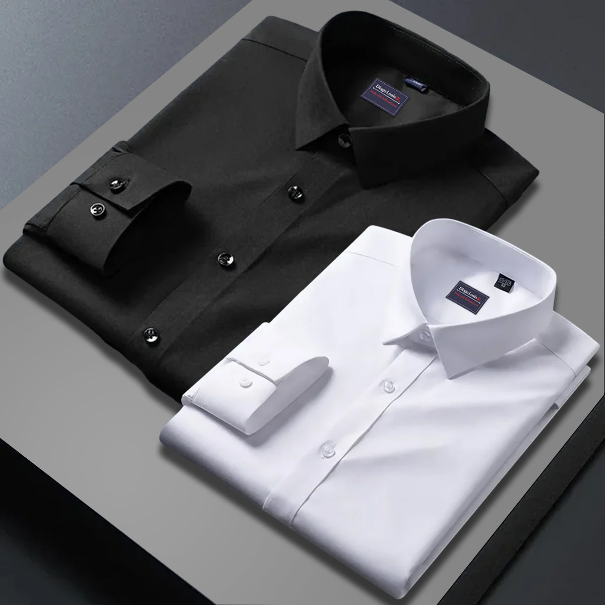 Combo of 2 plain shirts black & white colour