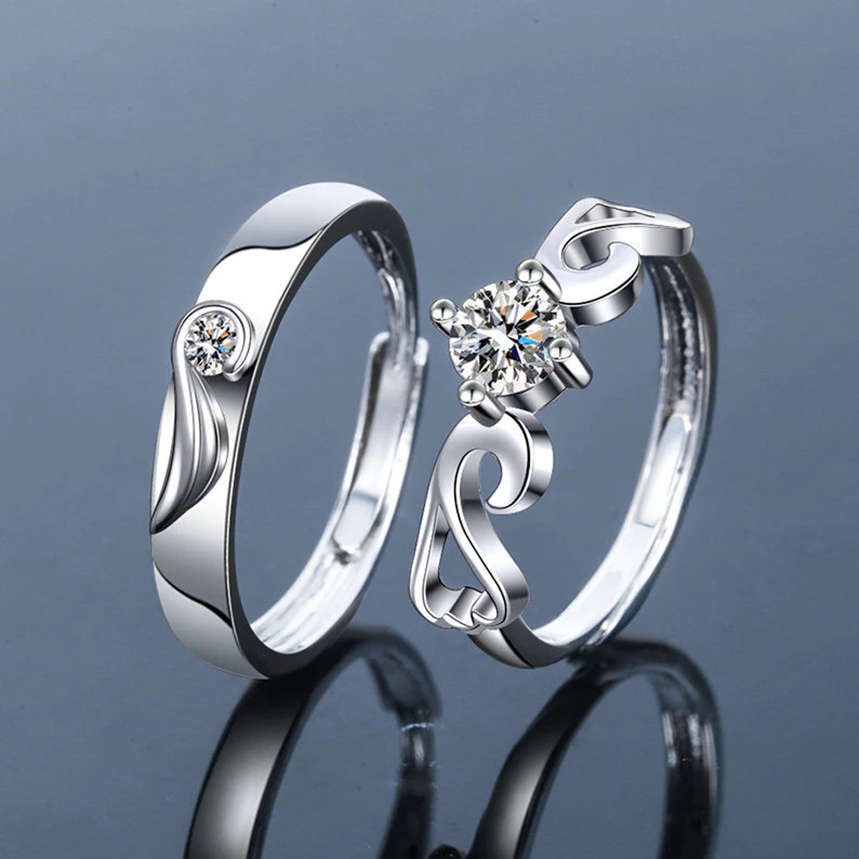 New Crafted Silver Ring Set