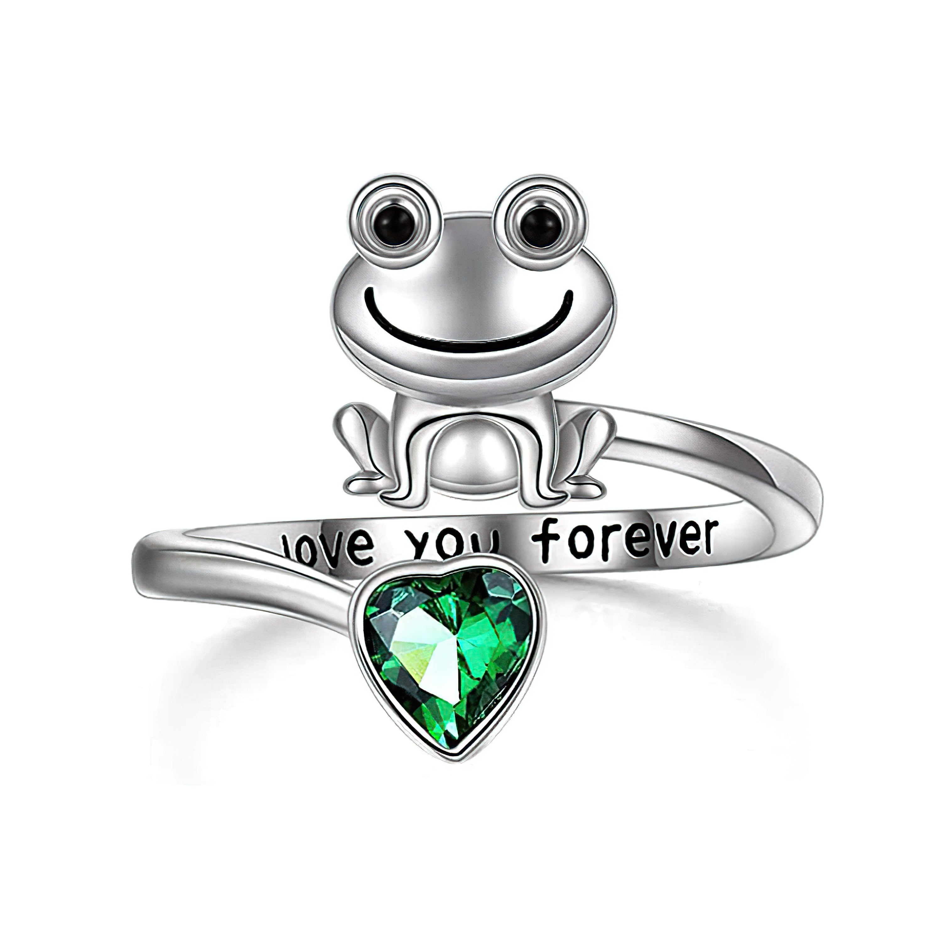 New Heart Love Frog Ring