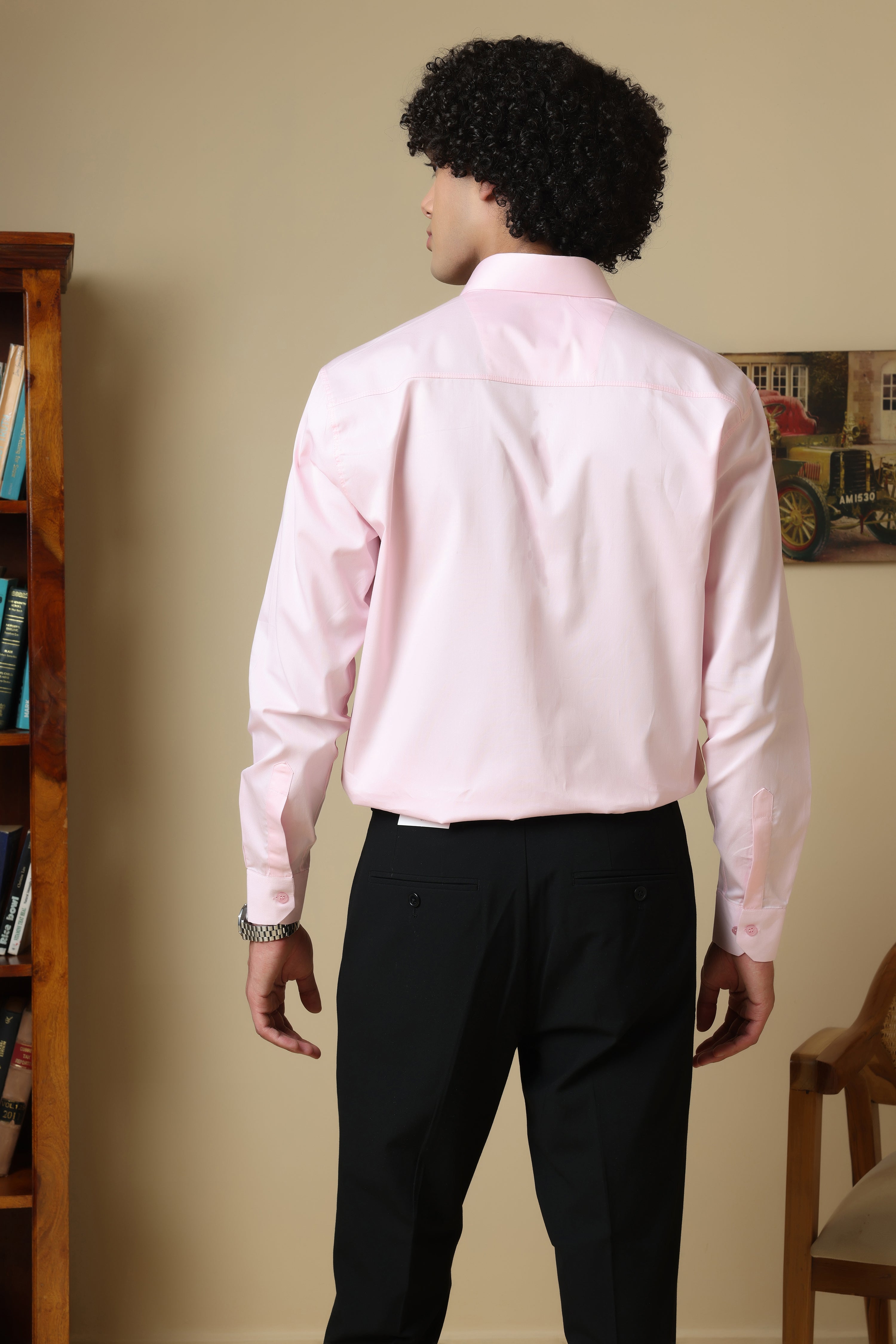 FORMAL light pink solid shirt for men