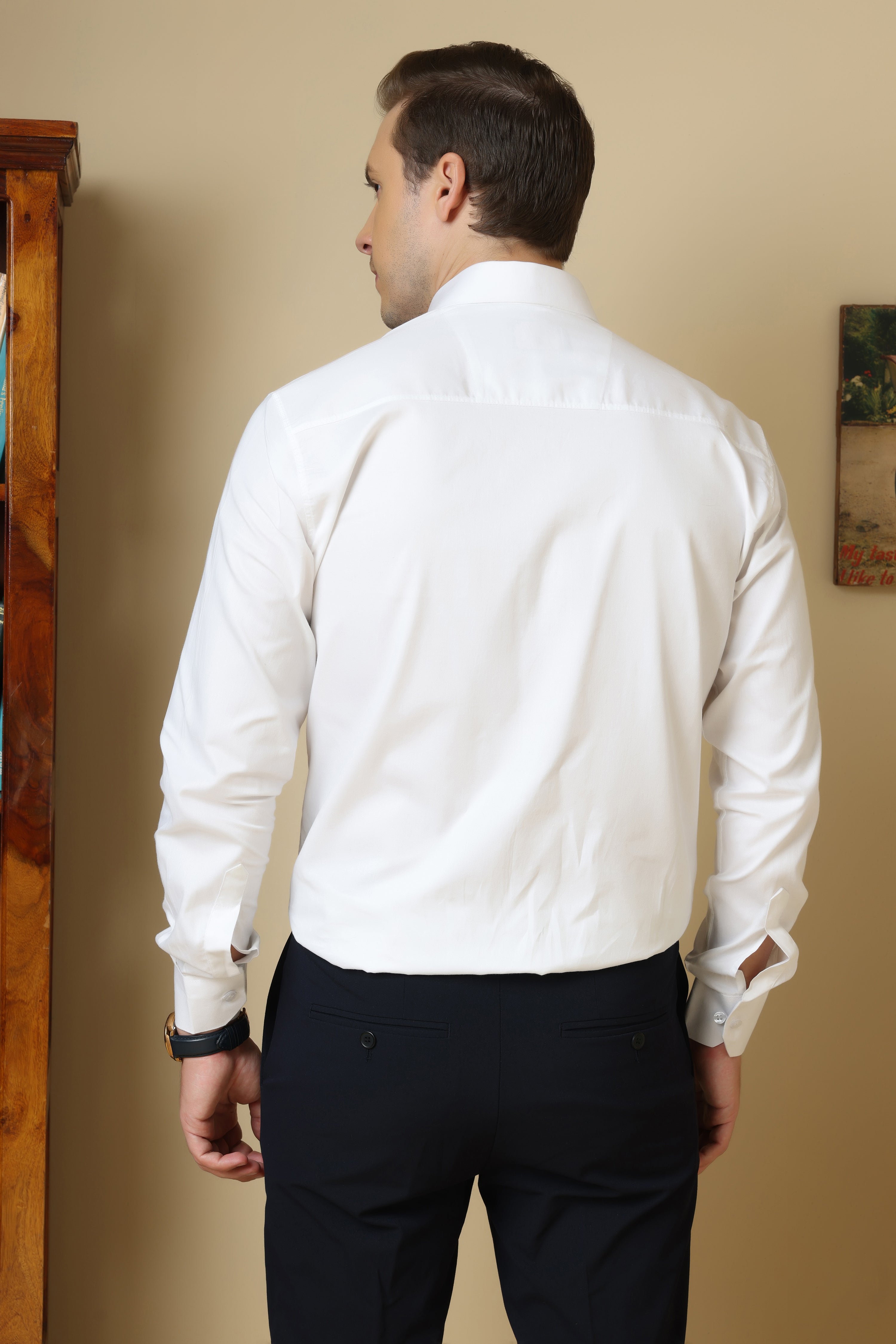 FORMAL white solid shirt for men