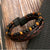 Diogo Louis Brown Bead & Band Bracelet for Men